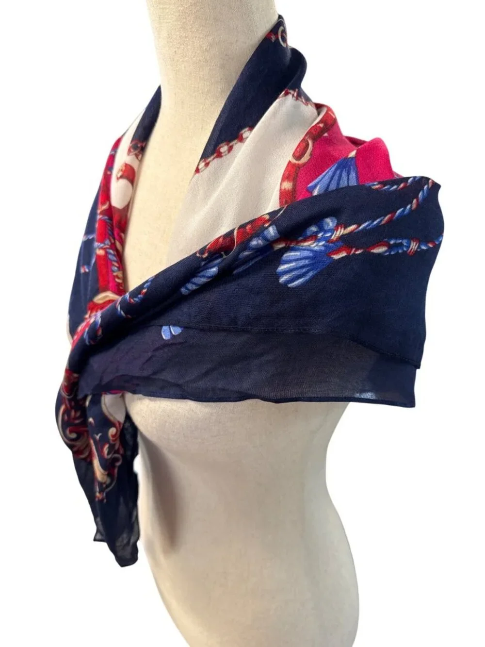 Talbots Colorful Viscose Square Scarf~34